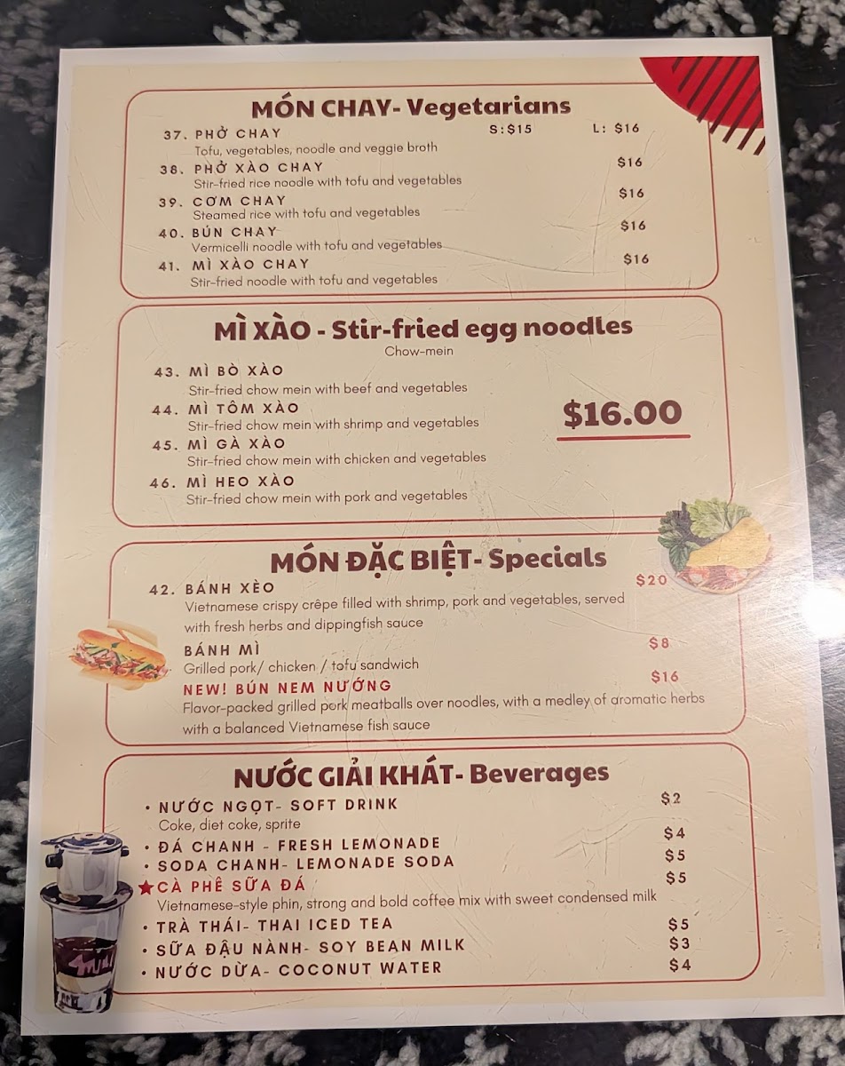 Phở Ba Menu - Image 1