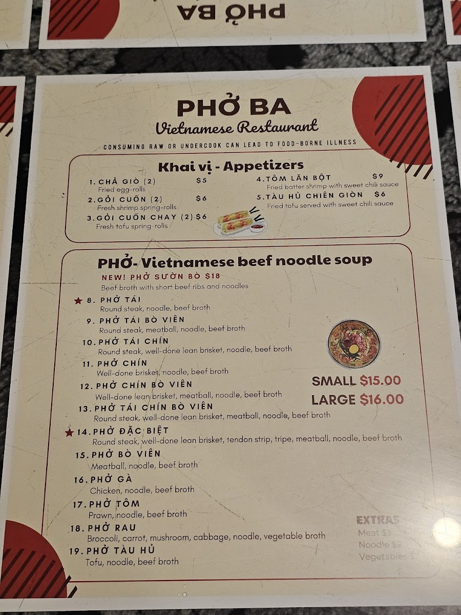 Phở Ba Menu - Image 2