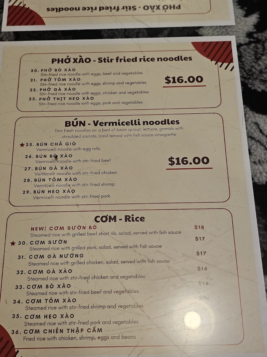 Phở Ba Menu - Image 3