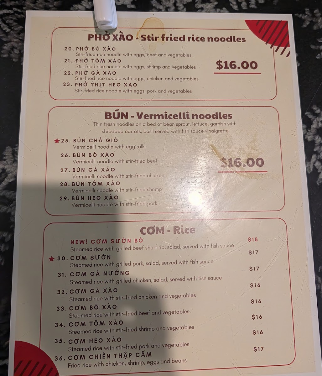 Phở Ba Menu - Image 4
